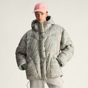 ADIDAS BY STELLA MCCARTNEY MID LENGTH PADDED WINTER JACKET PRINTED Women’s Sz L